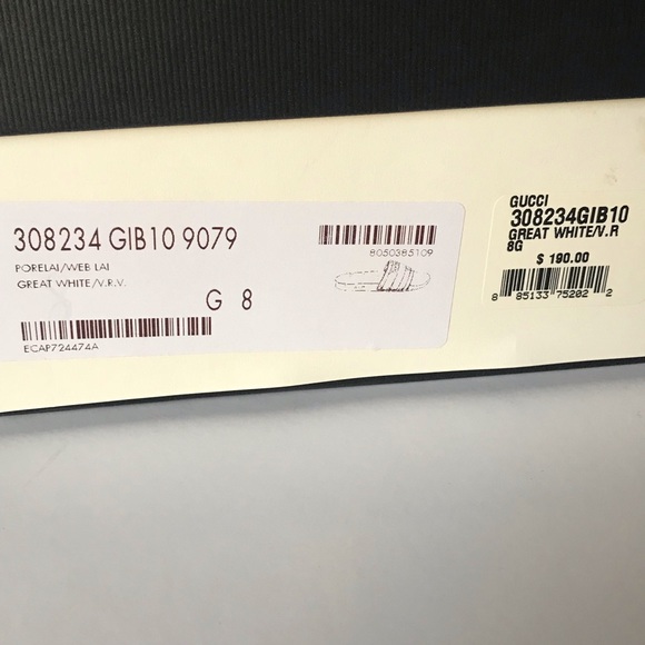 Brand New GUCCI 72 Pursuit White Slides - Picture 7 of 8